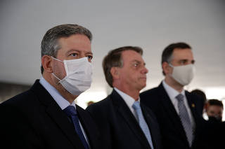 Lira, presidente da Câmara, Bolsonaro e Rodrigo Pacheco, chefe do Senado