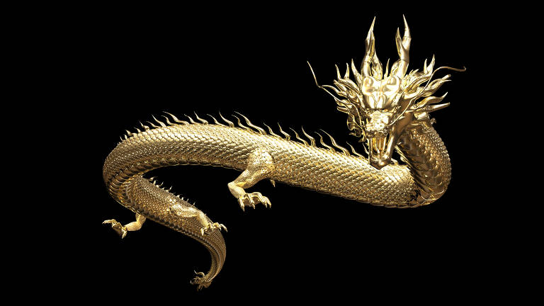 O dragão chinês envelhecido