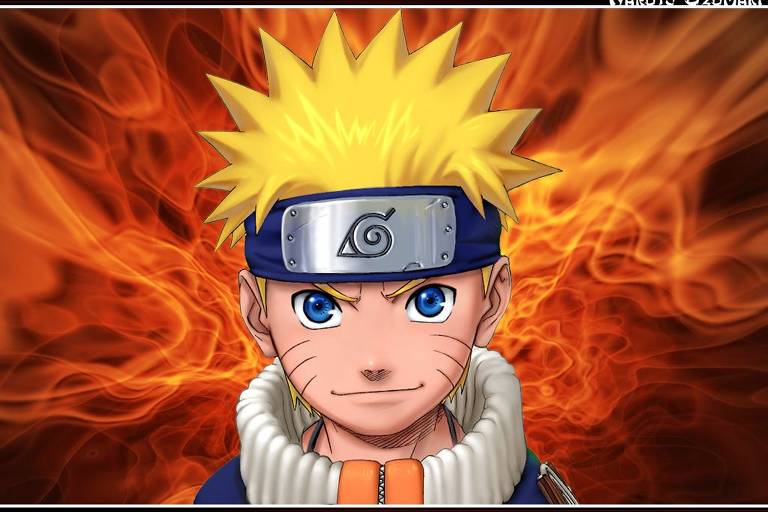 Desenho de Naruto Uzumaki pintado e colorido por Usuário não