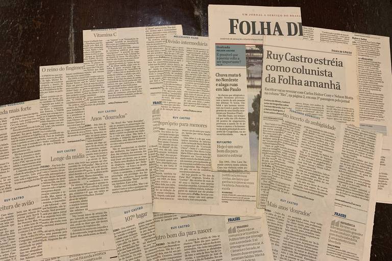 Primeiras colunas de Ruy Castro na Folha, em fevereiro e março de 2007