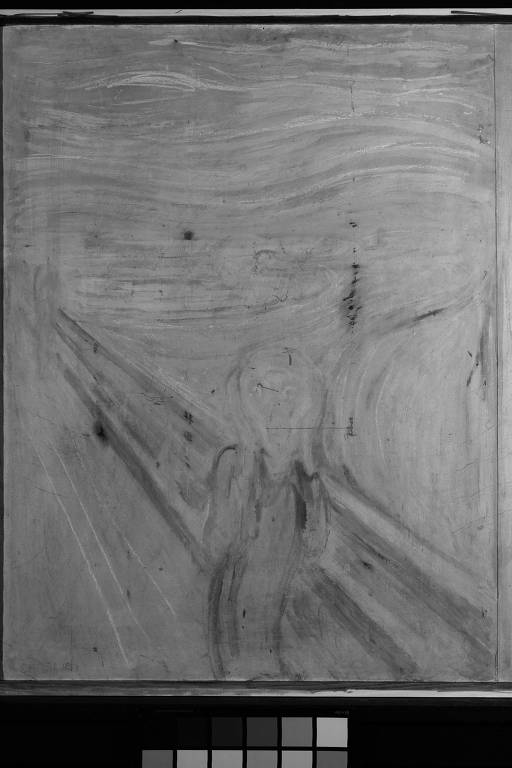 Imagem de 'O Grito' após passar por termografia