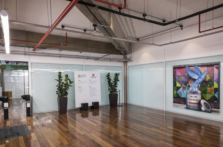 Obra do artista plástico Eduardo Kobra que está exposta no Instituto Butantan