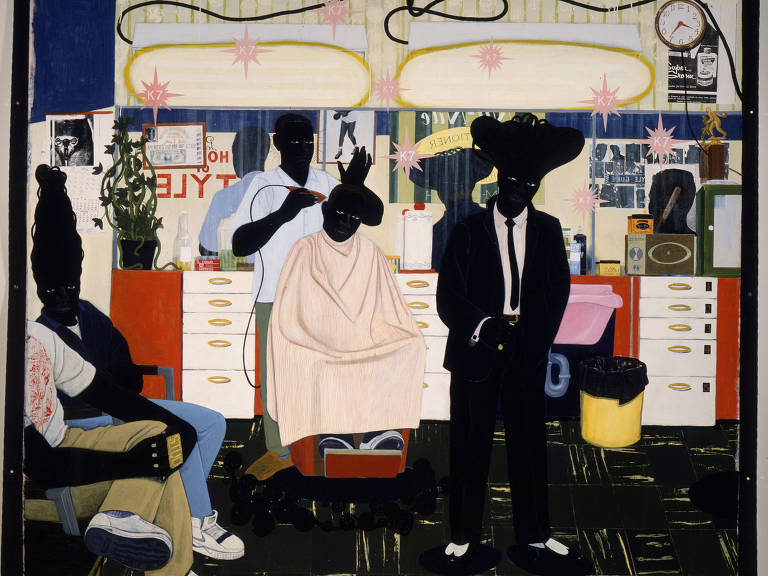 Obra de Kerry James Marshall, "De Style", de 1993, que está no Los Angeles County Museum of Art