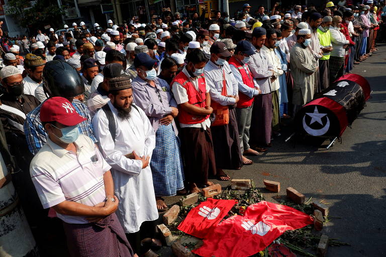 Veja imagens das manifestações em Mianmar