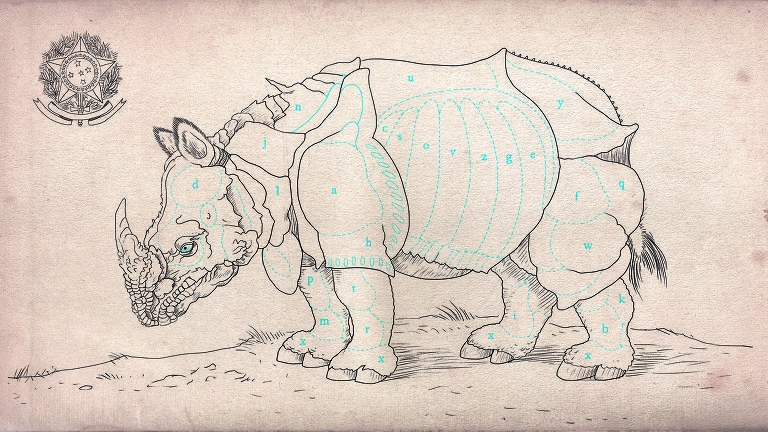 Desenho de um rinoceronte