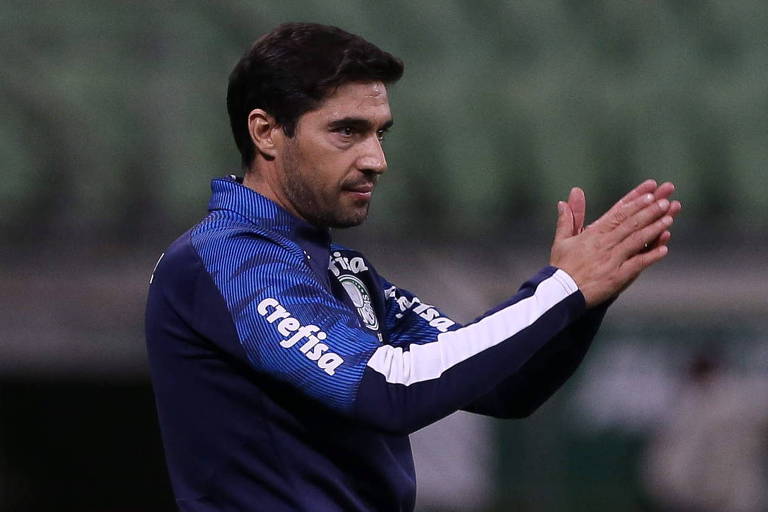 Técnico Abel Ferreira durante partida do Palmeiras no Allianz Parque