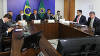 Bolsonaro durante lançamento da revitalização do sistema HVDC de Furnas associado à Usina Hidrelétrica de Itaipu, em Foz do Iguaçu