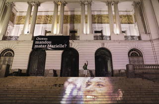 Brazilians pay tribute to human rights activist and councilwoman Marielle Franco, to mark the third year of her murder