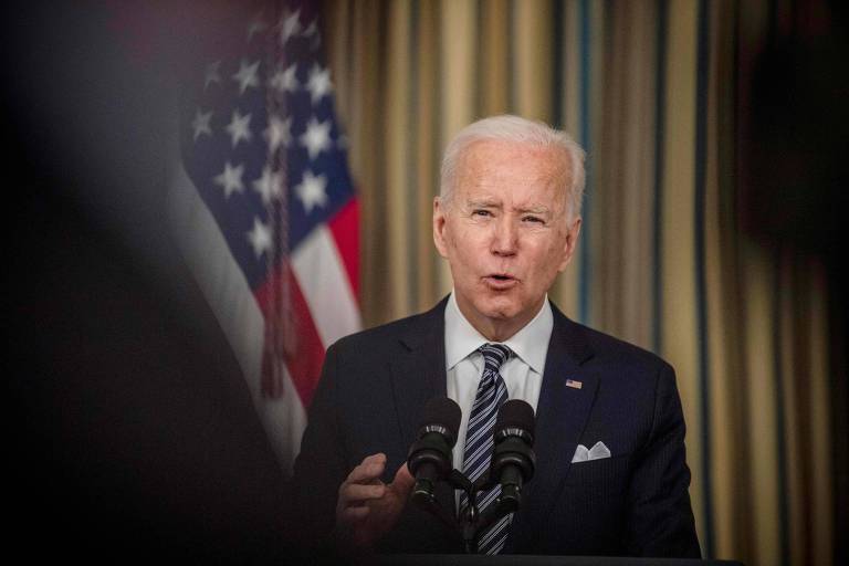 O presidente dos EUA, Joe Biden, discursa durante evento na Casa Branca, em Washington
