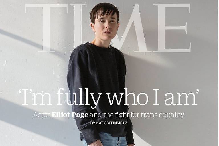 Elliot Page na capa da revista Time após cirurgia de transição