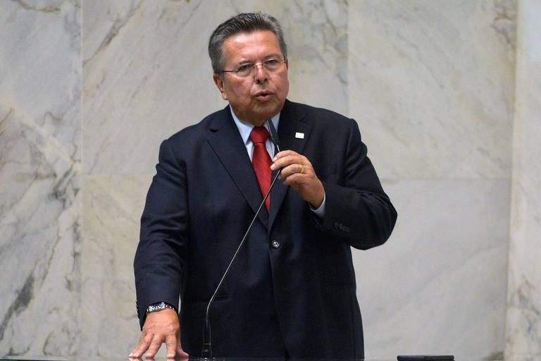 O deputado Carlão Pignatari (PSDB) faz discurso na Alesp, em março de 2020.