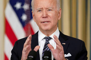 FILE PHOTO: U.S. President Biden speaks at the White House in Washington