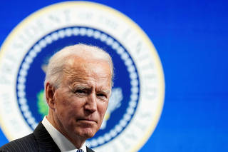 FILE PHOTO: U.S. President Joe Biden speaks speaks during a brief appearance at the White House in Washington