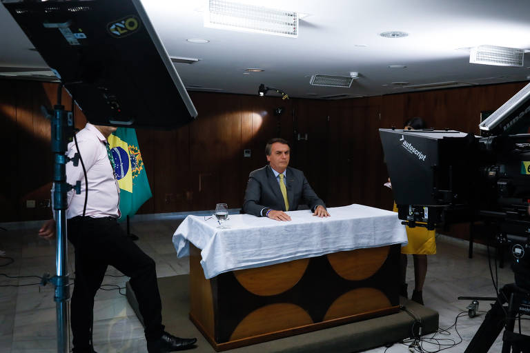 Veja fotos do pronunciamento do presidente Jair Bolsonaro