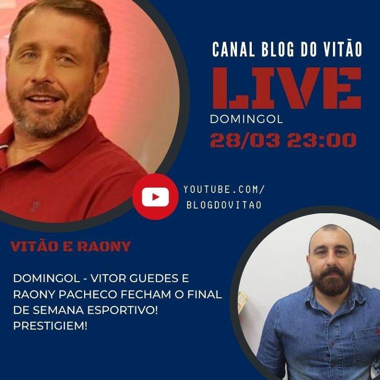 Live no canal Blog do Vitão