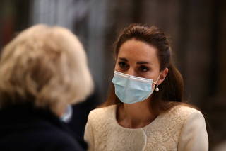 Duke and Duchess of Cambridge visit a vaccination centre at Westminster Abbey