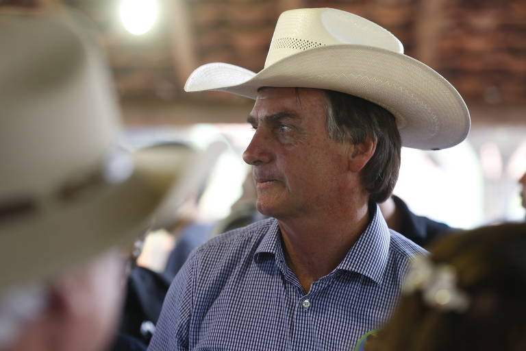 O candidato à Presidência Jair Bolsonaro no parque do peão de Barretos, interior de São Paulo