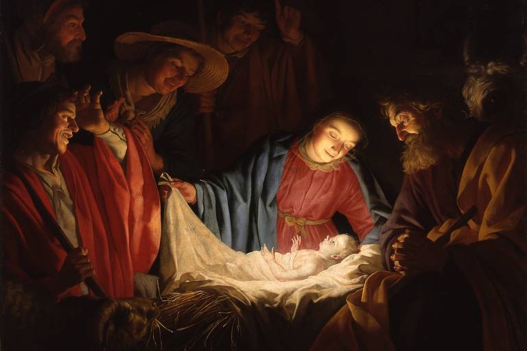pintura sobre o nascimento de Jesus Cristo
