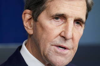 FILE PHOTO: Kerry speaks about the climate at the White House in Washington