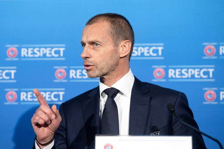 O presidente da Uefa, Aleksander Ceferin

