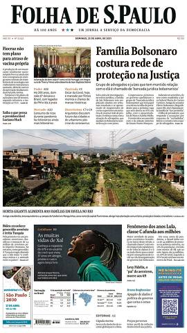 Capa da Edição Nacional da Folha