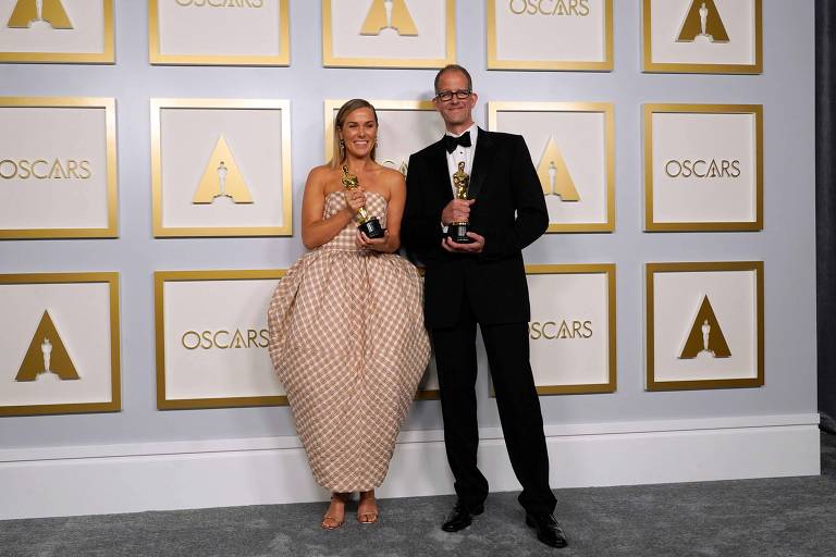 Dana Murray e Pete Docter, ganhadores do prêmio de Melhor Animação por "Soul"