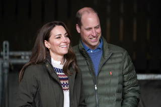 Britain's Prince William and Catherine, Duchess of Cambridge visit Little Stainton