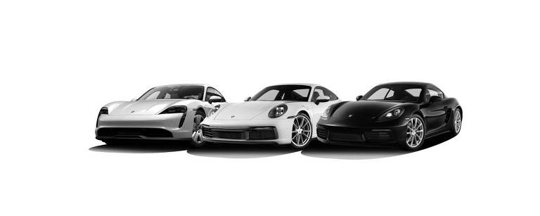 3 carros da Porsche