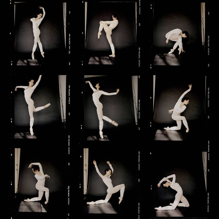 Várias imagens de mulher dançando