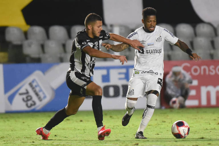 Destaque do Santos, Marinho joga os minutos finais contra a Inter de Limeira, pelo Paulista; atacante foi titular em apenas dois jogos no torneio