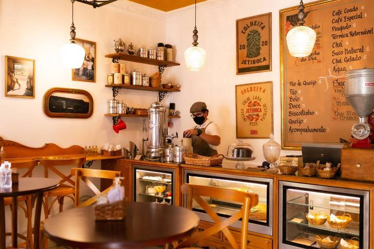 Ambiente da Tosto Café, no Ipiranga