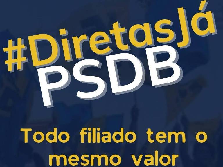 Propaganda a favor de Doria prega "Diretas Já" em prévias do PSDB