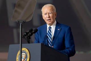 FILE PHOTO: U.S. President Joe Biden delivers remarks at Joint Base Langley-Eustis in Hampton