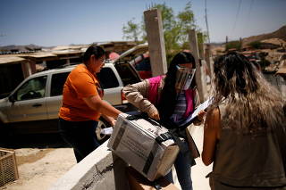 Mexico distributes voting materials ahead of the mid-term elections on June 6, in Ciudad Juarez