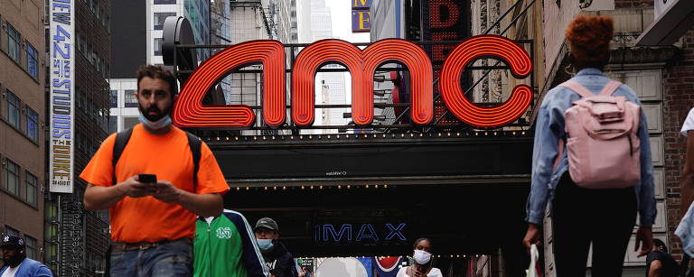 Cinema da AMC na Times Square, no bairro de Manhattan, na cidade de Nova York