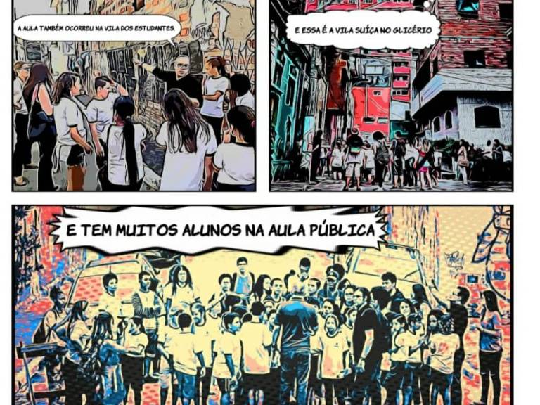 O projeto "História em Quadrinhos" do professor Paulo Magalhães da Emef (Escola Municipal de Ensino Fundamental) Duque de Caxias, no Glicério (região central de São Paulo)