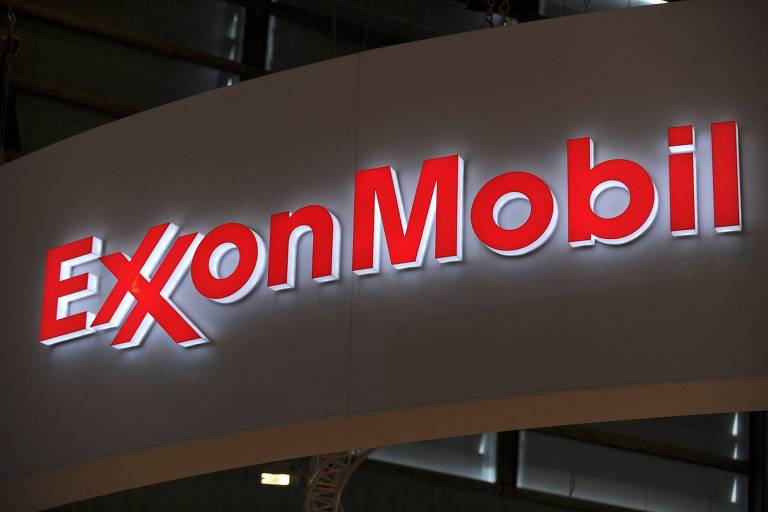 Logomarca da ExxonMobil, gigante do petróleo