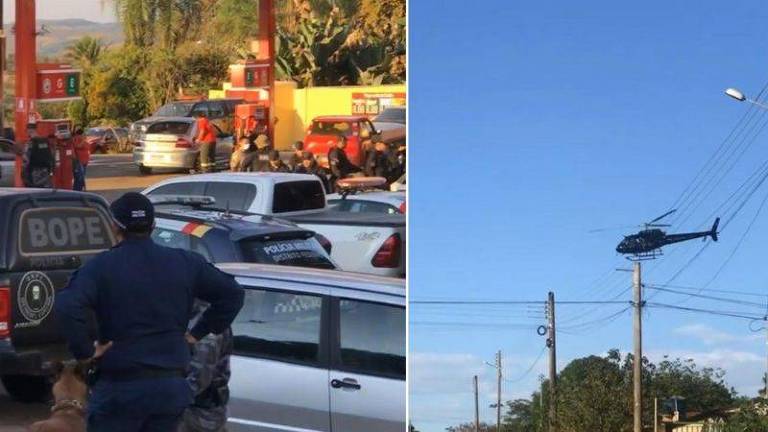 Policiais armaram base da operação num posto de gasolina em Edilândia
