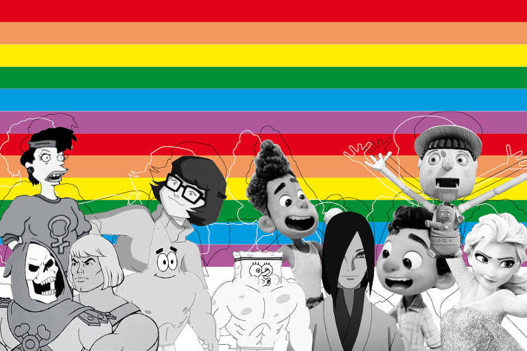 ilustração personagens gays
