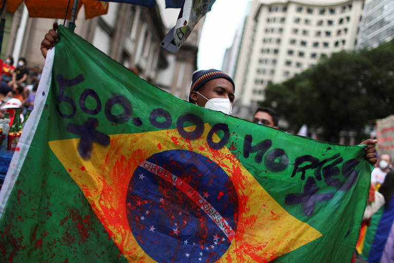 Manifestante no Rio de Janeiro