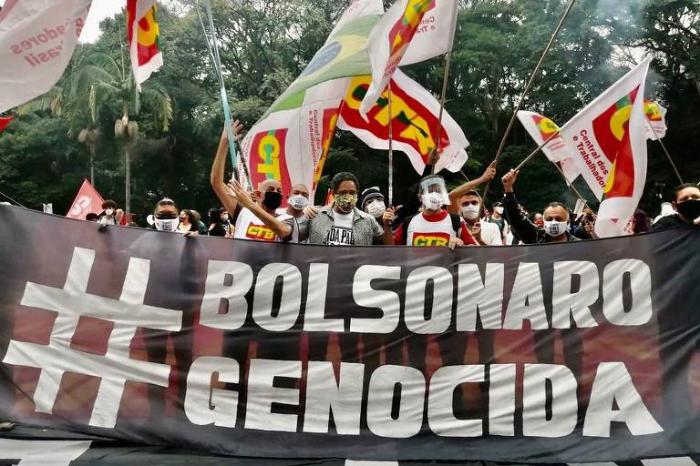 Políticos e famosos participam de protestos contra o presidente Jair Bolsonaro