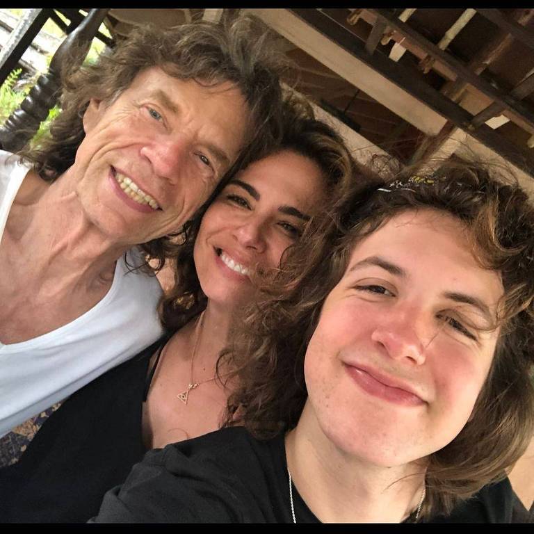 Mick Jagger, Luciana Gimenez e Lucas Jagger