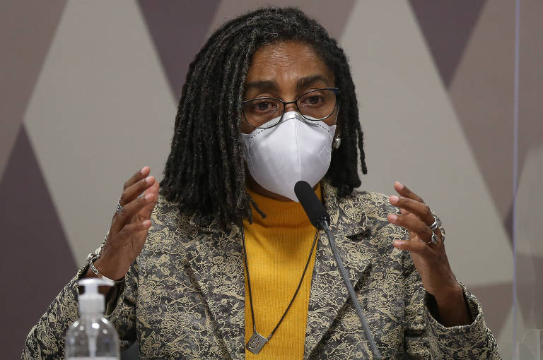 Jurema Werneck, diretora executiva da Anistia Internacional Brasil, durante depoimento na CPI