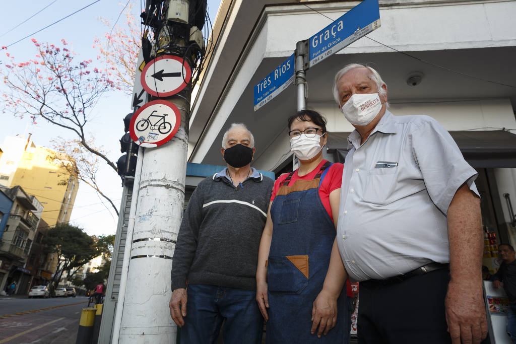 Rua Três Rios, no centro de