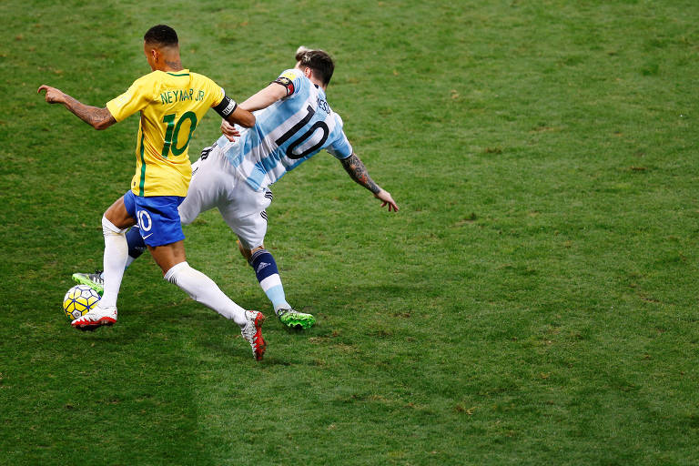 Artilheiros de Brasil e Argentina, Neymar e Messi fazem poucos gols em mata-mata
