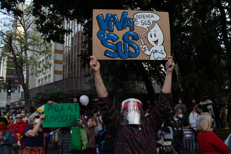 Protestos na região da avenida Paulista,contra o presidente Bolsonaro