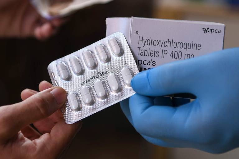 Comprimidos de hidroxicloroquina, que também é usada na nebulização; não há provas da eficácia do medicamento para tratamento ou prevenção da Covid-19
