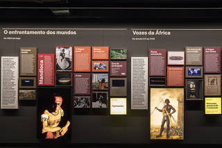Reinauguracao do Museu da Lingua Portuguesa que sera reaberto depois de quase 6 anos fechado para reconstrucao: Painel Portugues do Brasil (localizado no 2o andar)