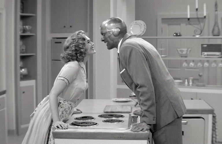 Cenas da série 'WandaVision', do Disney Plus