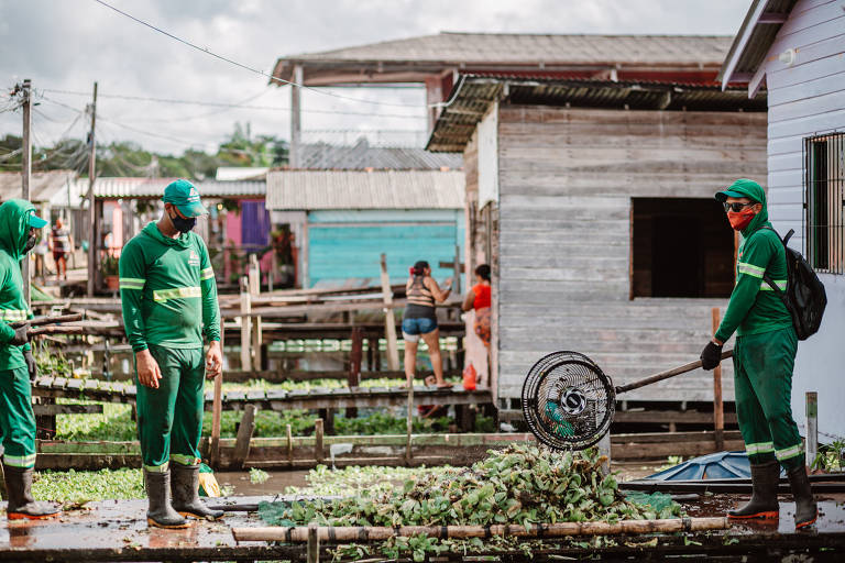 Prefeitura de Amapá mobiliza equipes de limpeza no bairro Congós, em Macapá